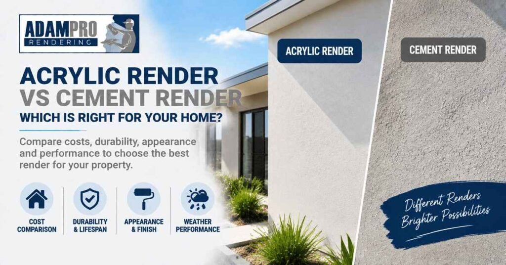 Acrylic Render vs Cement Render - adampro rendering services